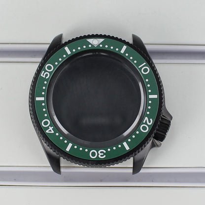 38mm Ceramic Bezel Watch Case For Nh35 Nh36 4R36 For Mod Skx Sapphire Glass