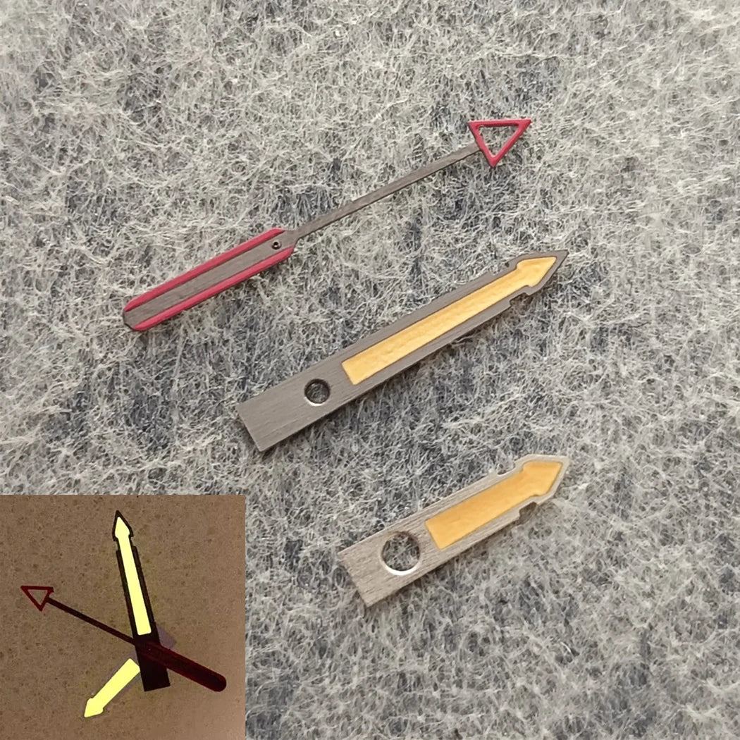 Silvery+Red Hands with Luminous Watch Hands for NH35/ NH34/ NH36/4R/7S/ NH70
