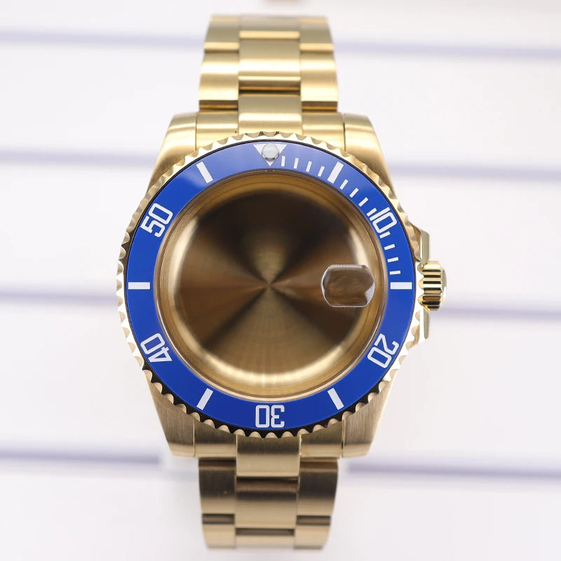 40mm Diving Watch Case Set Sapphire For NH35 NH36 NH34/38 SUB Miyota8215 Eta2824