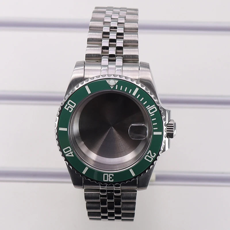 40mm Watch Case Ceramic Bezel Sapphire For Nh35 Nh36 Nh34 Sub Eta2824 Miyota8215