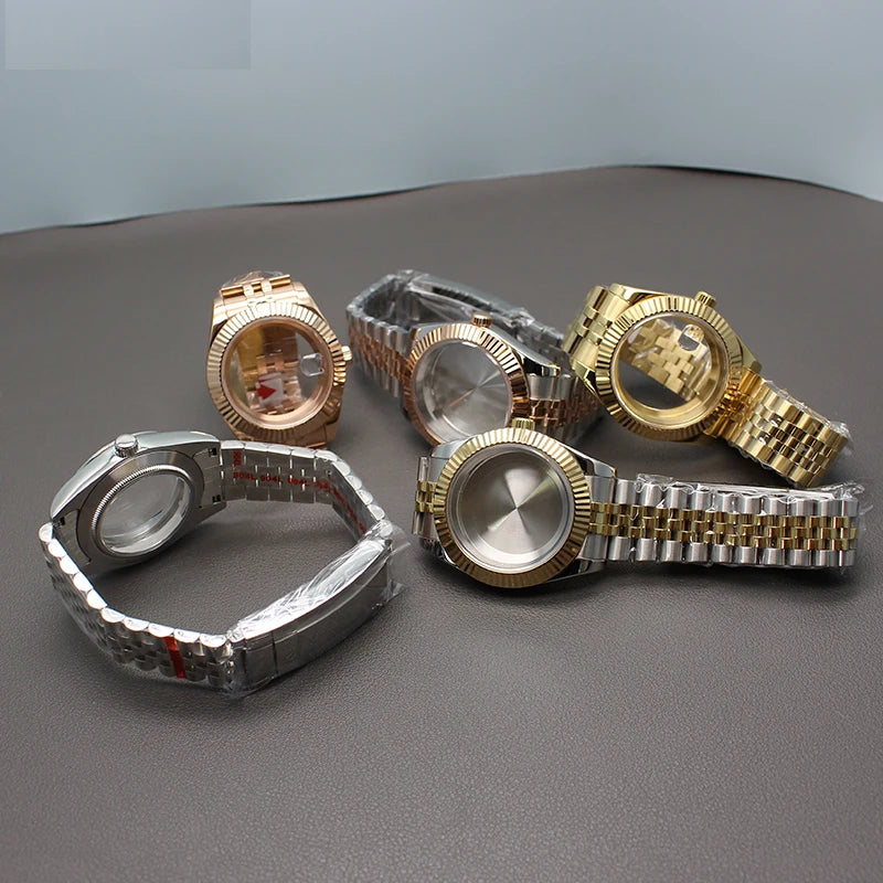 36/40mm Watch Case Sapphire Glass For nh35 nh36 Miyota 8215 28.5mm Dial Datejust