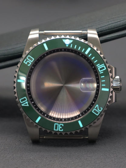 Diver 40mm Watch Case Sapphire For Nh34 Nh35 Nh36 Luminous SUB Ceramic Bezel