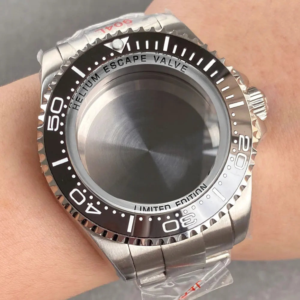 43mm Watch Case with Sapphire Fit DEEP Sea Homage for NH34/35/36 ETA 2824 2836
