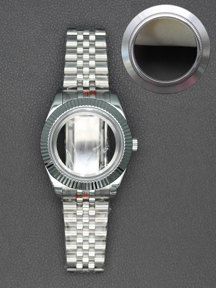 36/40mm Watch Case Sapphire Glass For nh35 nh36 Miyota 8215 28.5mm Dial Datejust