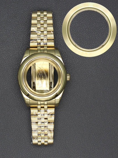 36/40mm Watch Case Sapphire Crystal For Nh35 NH36 Miyota 8215 28.5mm Dial Oyster