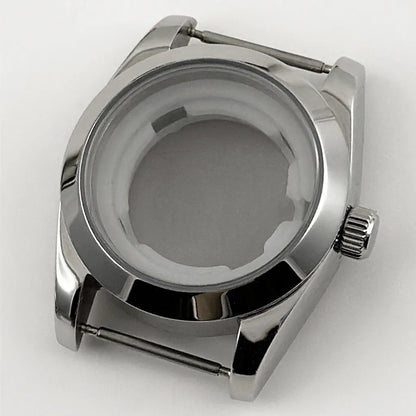 31MM Ladies Round Polished Fluted Bezel Sapphire Crystal Watch Case for NH05/06