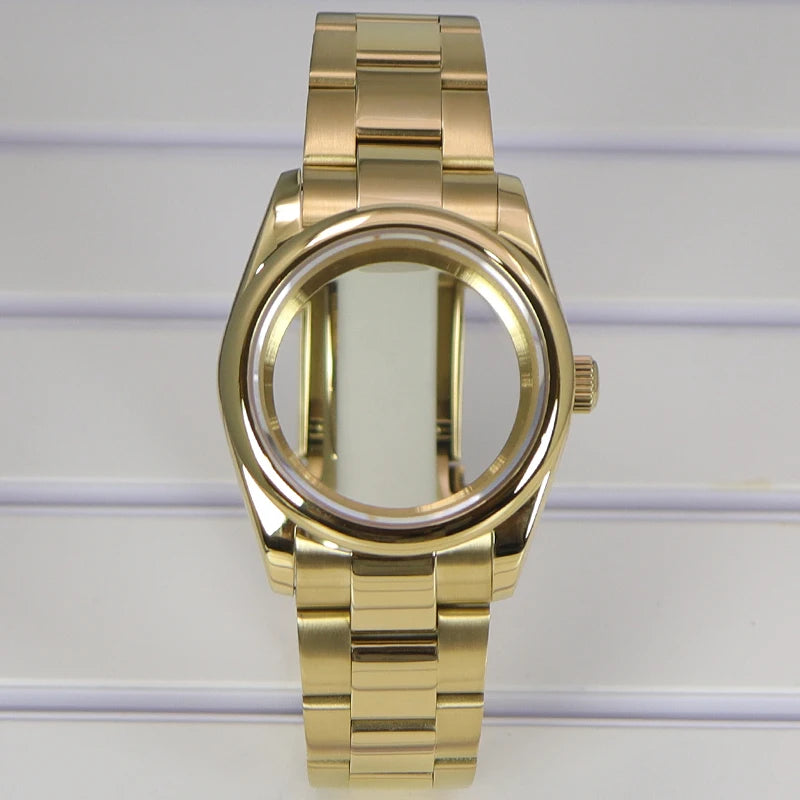 36/39mm Watch Case For NH35/36 NH38 NH70 Miyota 8215 Cases Sapphire Glass Oyster