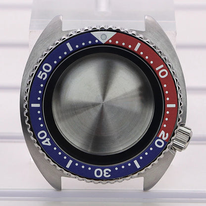 45mm Steel Watch Case Sapphire Glass For Mod skx big Abalone NH35 NH36 NH38