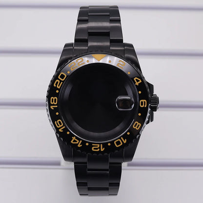 40mm Watch Case PVD Strap Sapphire For NH35 NH36 NH34 ETA 2824 8215 GMT SUB