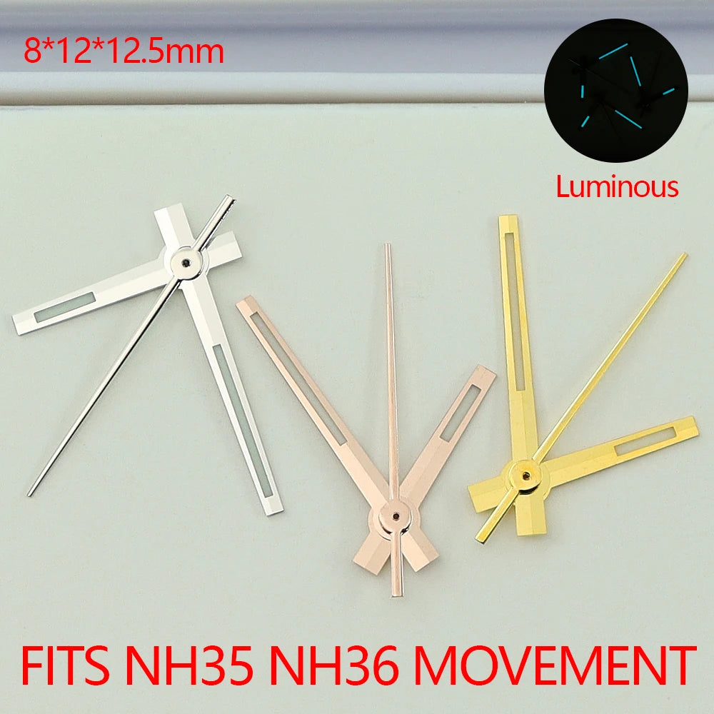 NH35 Watch Hands Pointers C3 Lumen Datejust Hands Watch For NH35 NH36 4R36