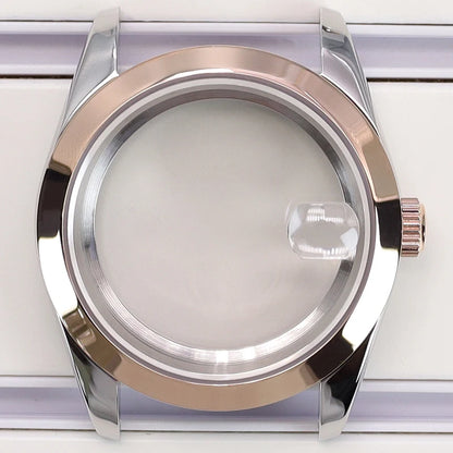 36/39mm Case Bevel Edge Bezel Sapphire For NH35 NH36 NH34 NH38 4R36 Miyota 8215