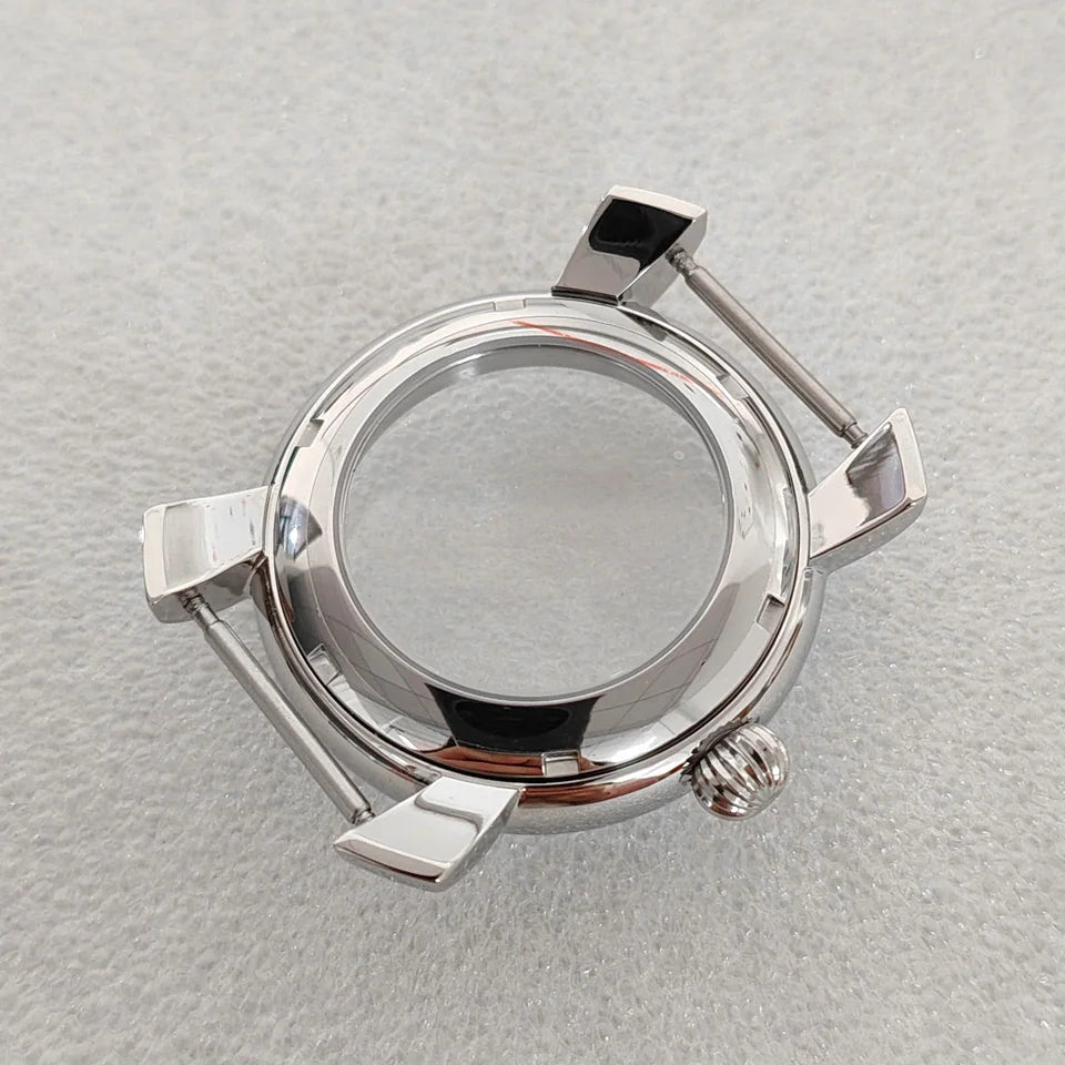40mm Silver Watch Case Stainless Steel Case fit 33.2mm Dial for NH35 Movement