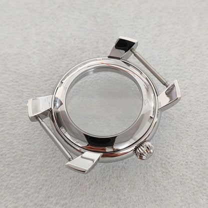 40mm Silver Watch Case Stainless Steel Case fit 33.2mm Dial for NH35 Movement