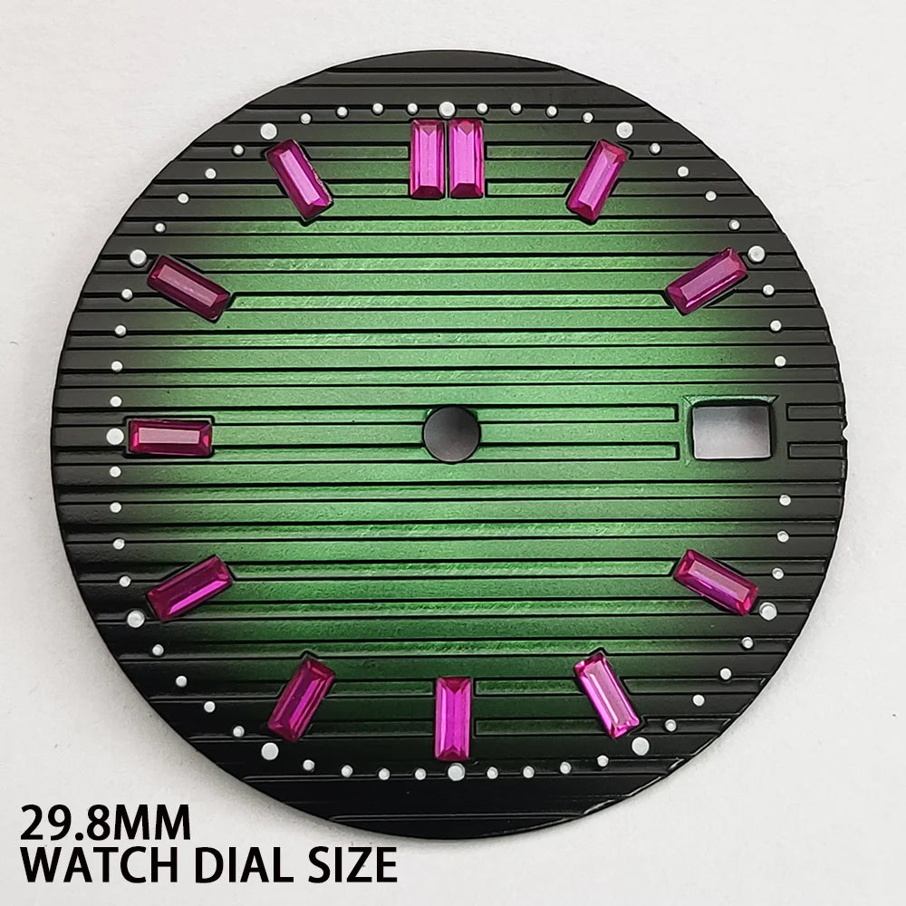 29.8MM Watch Dial Gradient Color Diamond  Modified Diving for NH35 NH36 Movement