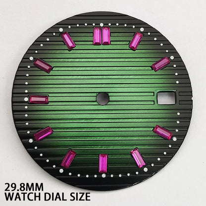 29.8MM Watch Dial Gradient Color Diamond  Modified Diving for NH35 NH36 Movement