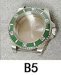 40mm SUB GMT Steel Watch Case for 2813/8215/2836/3804/8200 with Sapphire Glass