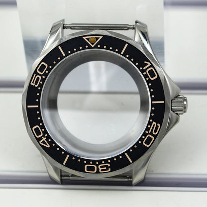 41mm Watch Case Strap Waterproof for Seamaster NH34 NH35 NH36 fit 30.5mm Dial