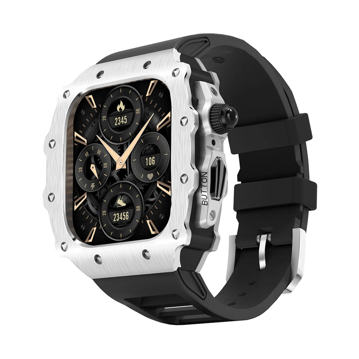 Luxury Kit for Apple Watch 10 46MM Stainless Steel Case IWatch Series 9 8 7 6 5