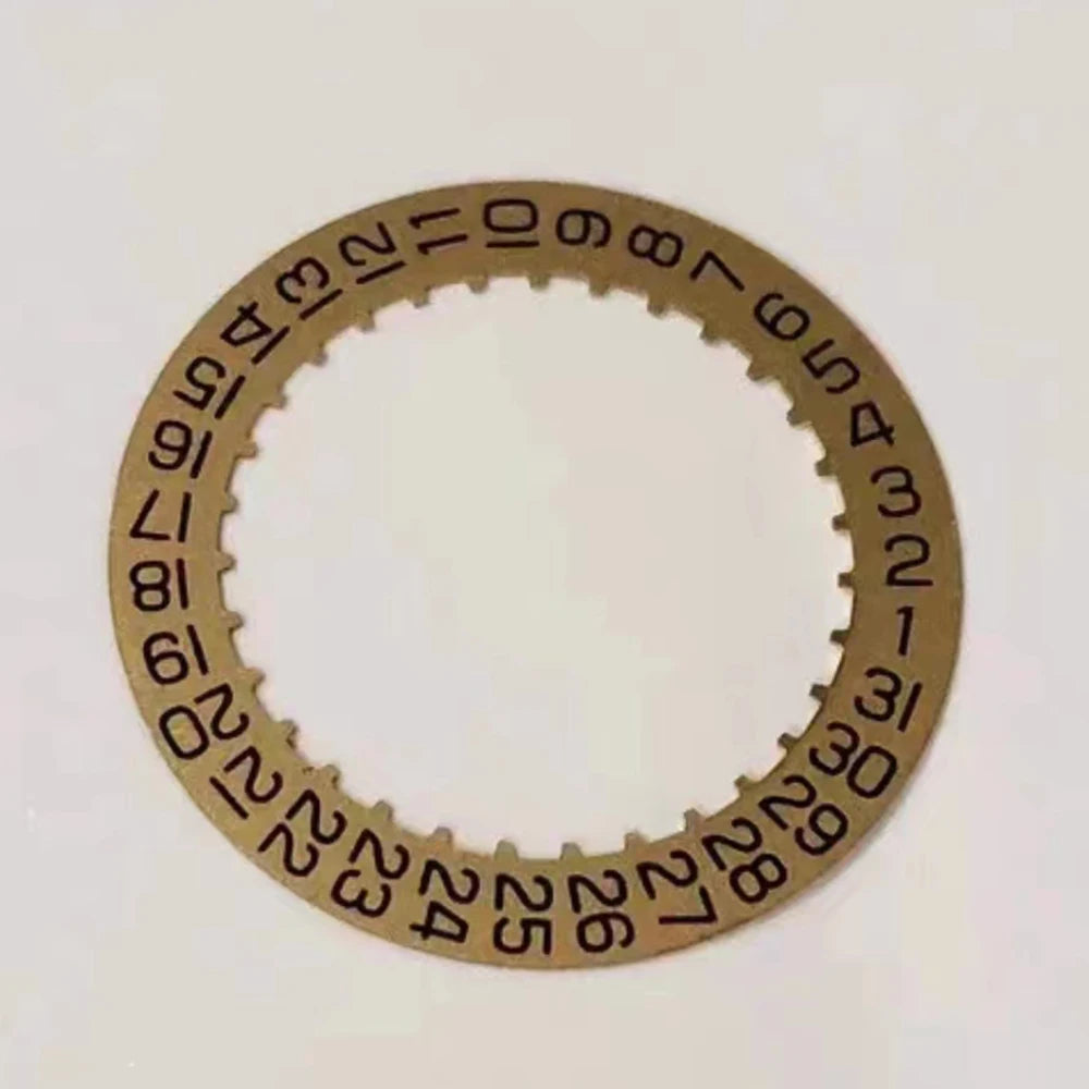 Date wheel disc replacement set for ETA 2804-2 watch movement, 2 of 5PCS, precision repair parts.