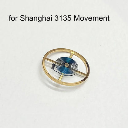 Replacement Balance Wheel with Blue Hairspring for Shanghai 3135 Movement