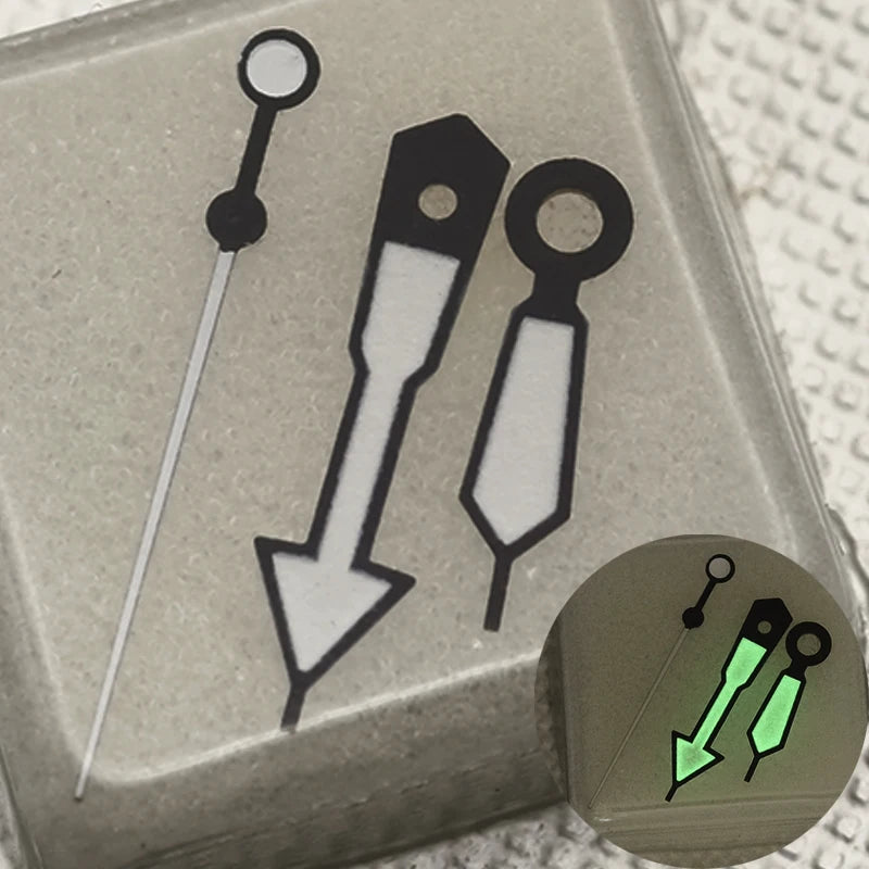 Mod NH35 Watch Hands Pointers Green Luminous For NH35 NH36 4R35 7S26 Movement