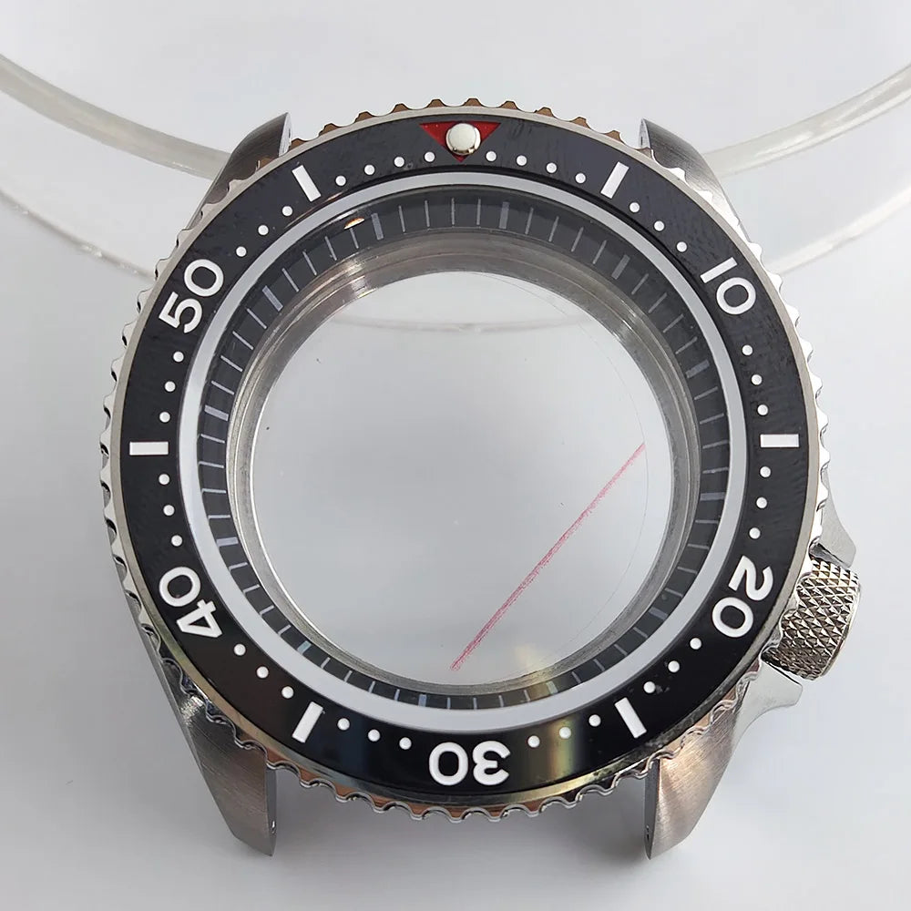 Plane Sapphire Glass Ceramic Bezel Stainless Steel Watch Case Fit NH 35 NH36 Movement High End Waterproof Watch Case