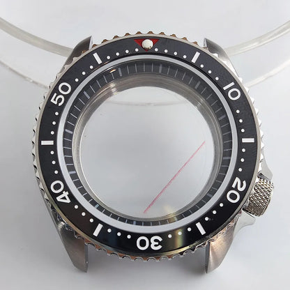 Plane Sapphire Glass Ceramic Bezel Stainless Steel Watch Case Fit NH 35 NH36 Movement High End Waterproof Watch Case