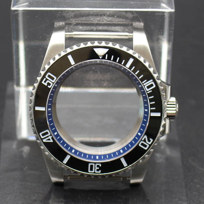 40mm Diver Watch Cases Ceramic Bezel Sapphire Glass For Sub NH35 NH36 NH34 NH38