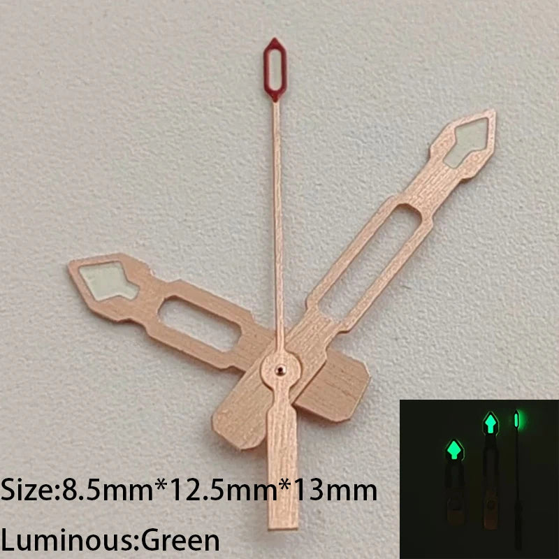 Modified Green Luminous RS-Red Watch Hands for NH35/NH36/4R/7S Movement