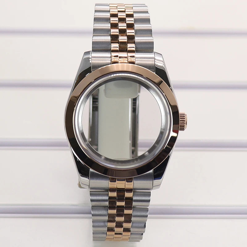 36/39mm Watch Case Bevel Edge Bezel Sapphire Glass For NH35 NH36 NH38 Miyota8215