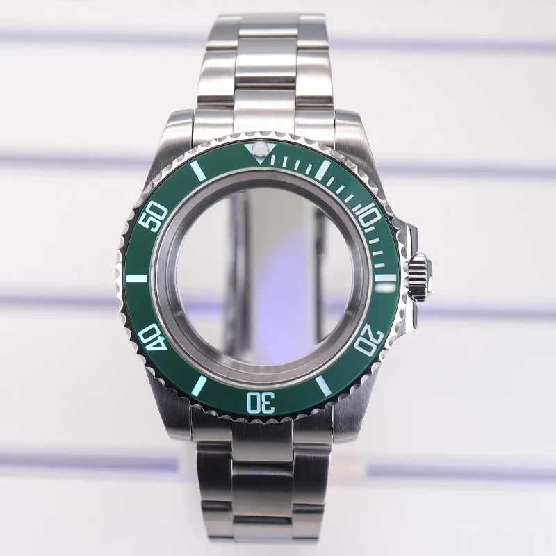 40mm Diver Case C3 Bezel Sapphire Glass For NH35 NH36 NH34 NH38 8215 Eta2824 SUB