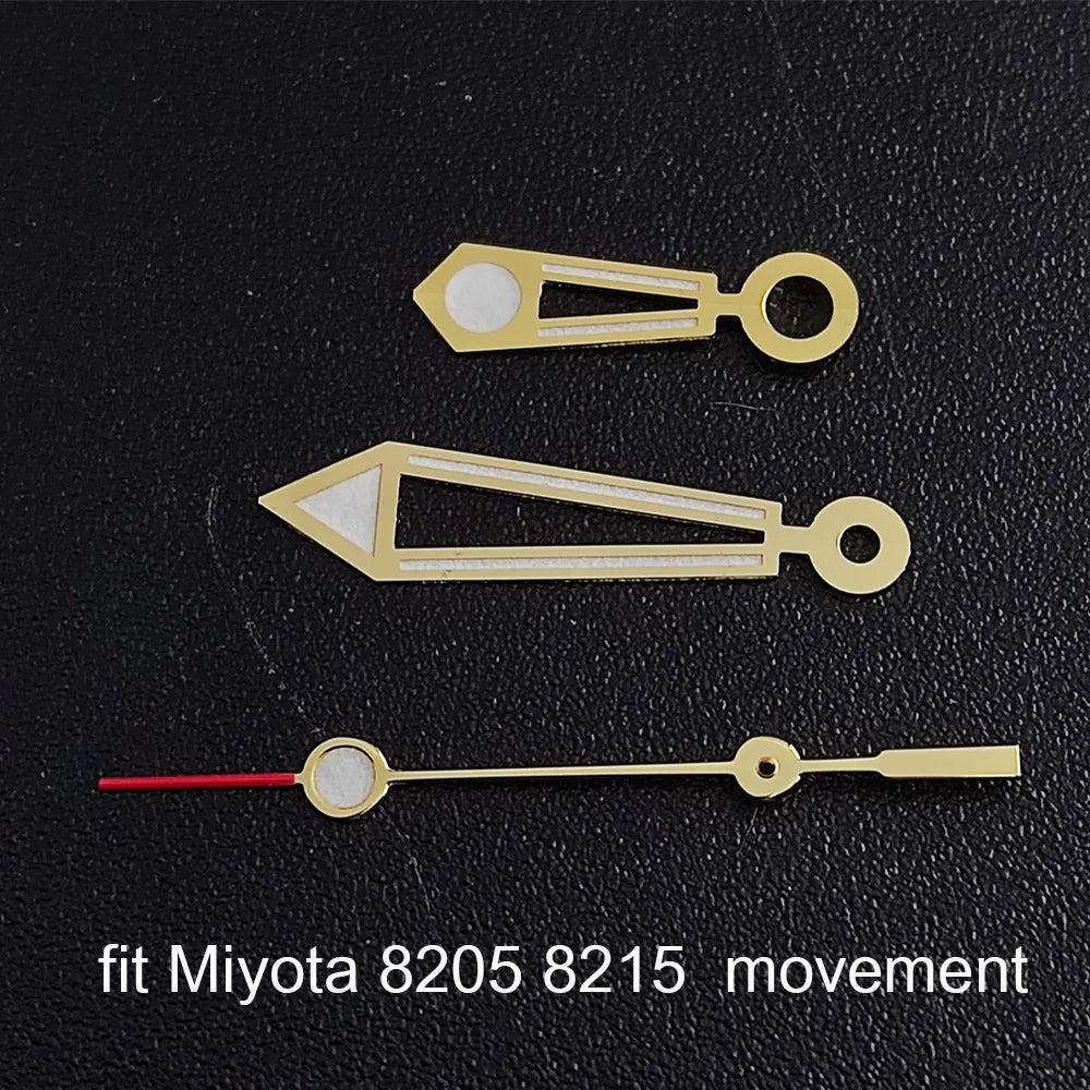 Luminous watch hands for NH35, NH36, ETA 2836, 2824 & Miyota 8205, 8215 movements