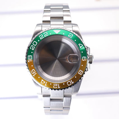 Silver 40mm Diver Case Sapphire  For NH35 NH36 NH34 NH38 Miyota 8215 Eta 2824