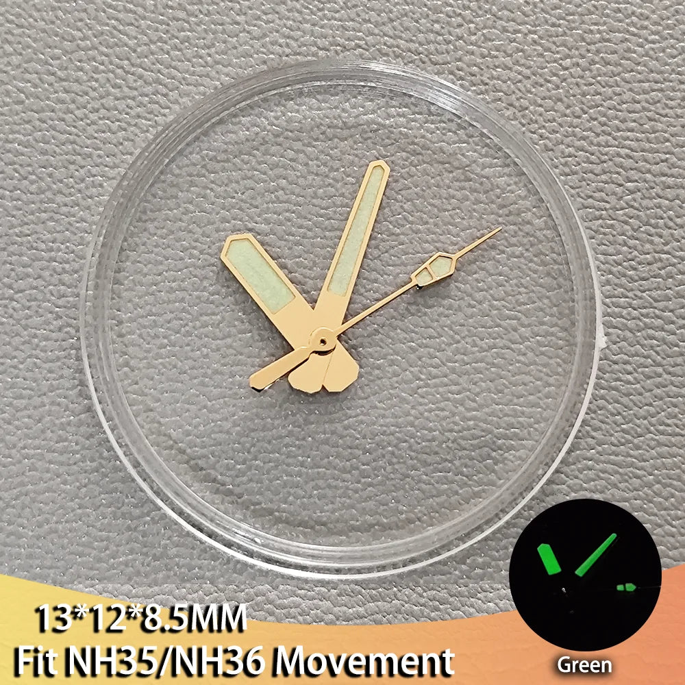 Various Styles Watch Hands Pointers Green Luminous For NH35 NH36 Movement