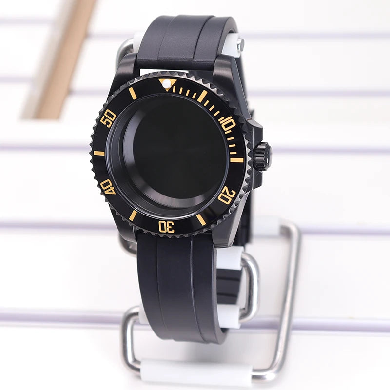 40mm SUB Diving Watch Case Strap For NH35 NH36 NH34 8215 Eta 2824 28.5mm Dial