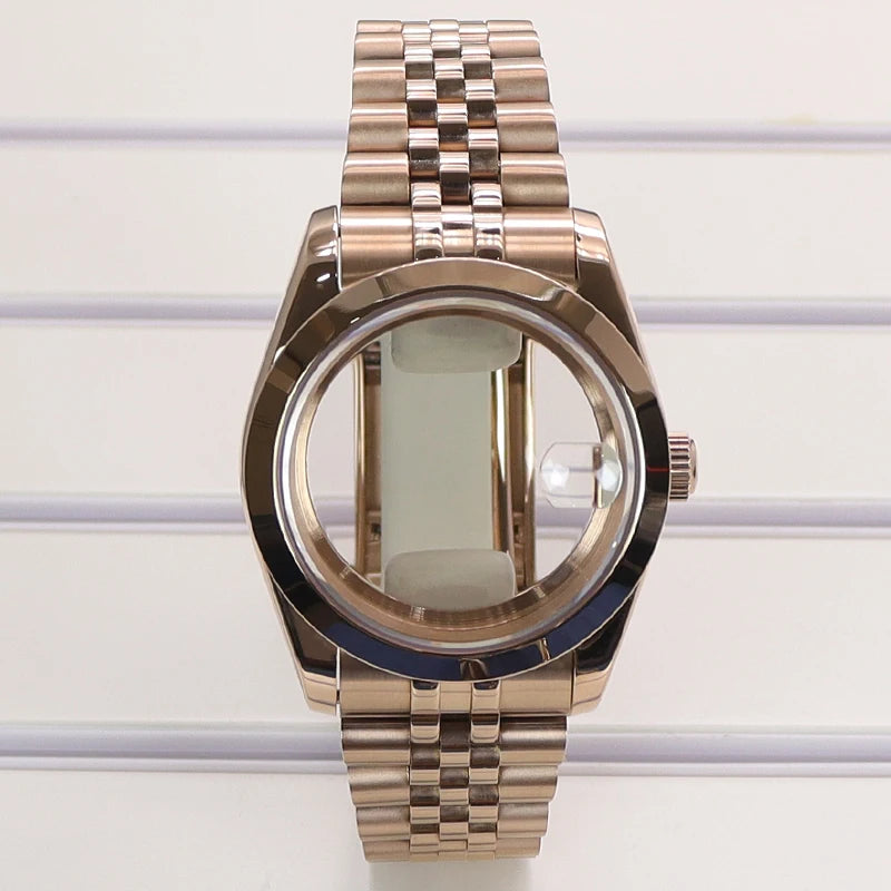 36/39mm Watch Case Bevel Edge Bezel Sapphire Glass For NH35 NH36 NH38 Miyota8215