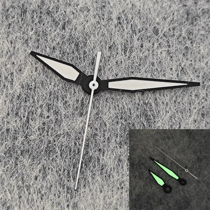 Modified 3-Hands White Second Hand Pilot Watch Hands for 2824 2813 2836 Movement