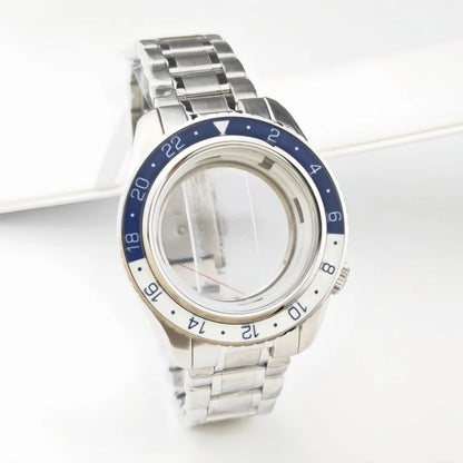 44mm 316L Watch Cases With Green Luminous Bezel for NH34/NH35/NH36/4R35A/4R36A