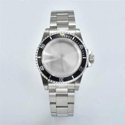 120 Click Vintage Steel Watch Case Strap 39.5mm Acrylic Glass for NH34 NH35 NH36