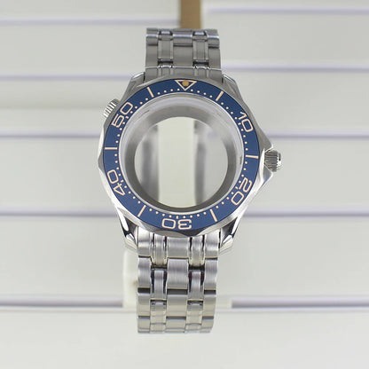 41mm Watch Case Strap Waterproof for Seamaster NH34 NH35 NH36 fit 30.5mm Dial