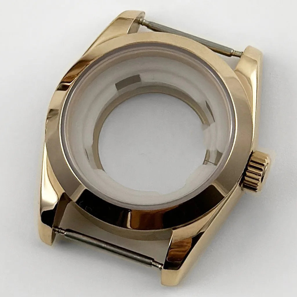 31MM Ladies Round Polished Fluted Bezel Sapphire Crystal Watch Case for NH05/06