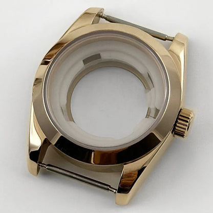 31MM Ladies Round Polished Fluted Bezel Sapphire Crystal Watch Case for NH05/06