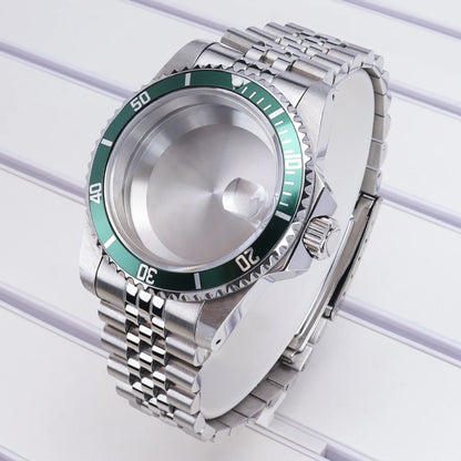 38mm Diving Steel Watch Case Sapphire For NH35 NH36 NH34/38 NH70 For Retro SUB
