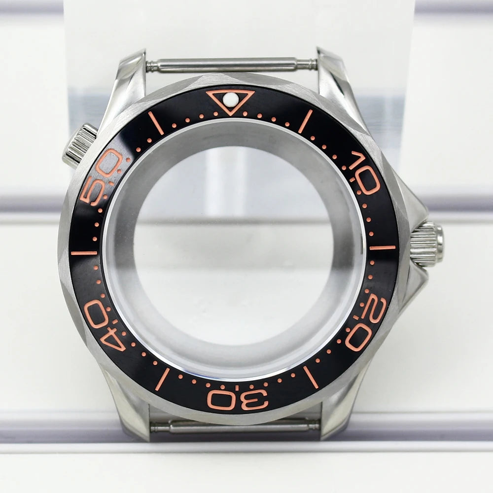 41mm Watch Case Strap Waterproof for Seamaster NH34 NH35 NH36 fit 30.5mm Dial