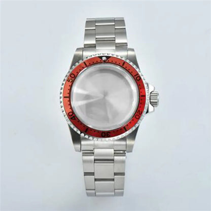 120 Click Vintage Steel Watch Case Strap 39.5mm Acrylic Glass for NH34 NH35 NH36
