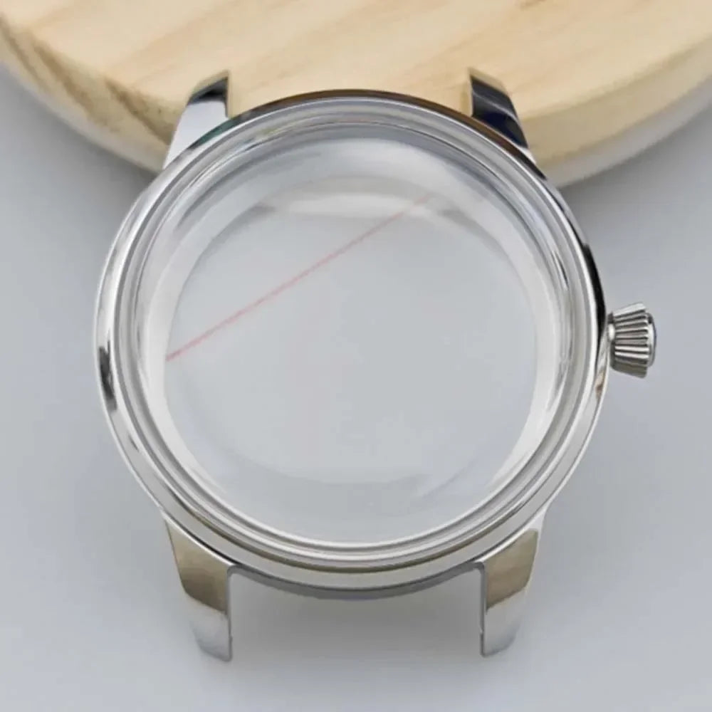 33mm 5ATM Modified Stainless Steel Case Arch Glass Watch Case for NH35 Movement