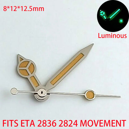 Watch Hands Blue Green Luminous Hands Fit NH 35 NH36 ETA 2836 2824 Miyota 8205 8215 Movement