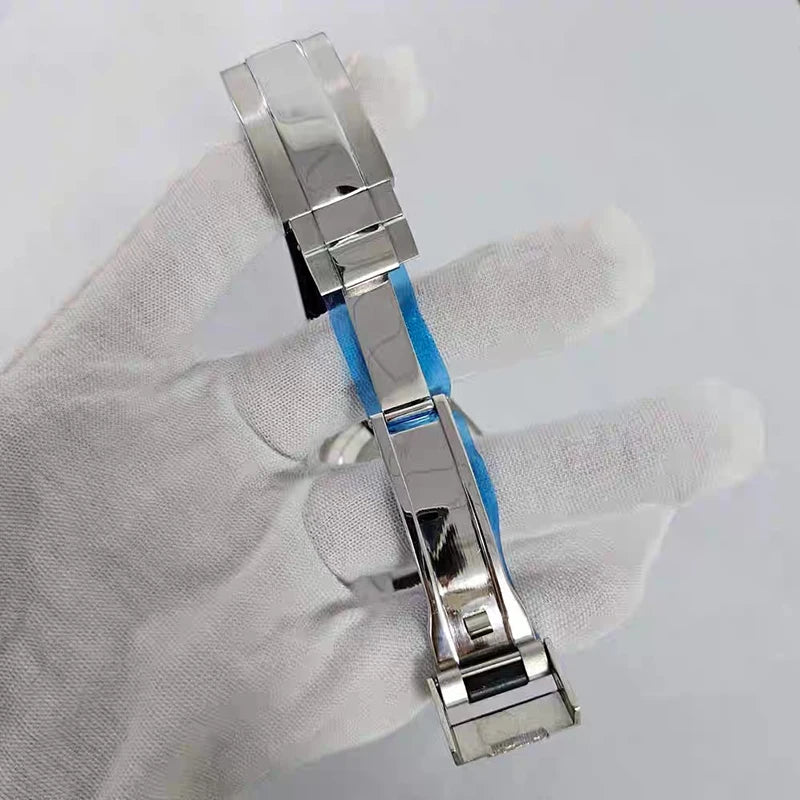 316L Steel 39mm Silver Case+Watch Rubber Strap Case Fit VK63 Modified Part