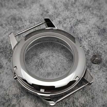 40mm  Steel Watch Case Dial Hands Kit for NH36 NH38 Bubble Mirror Shell Kit