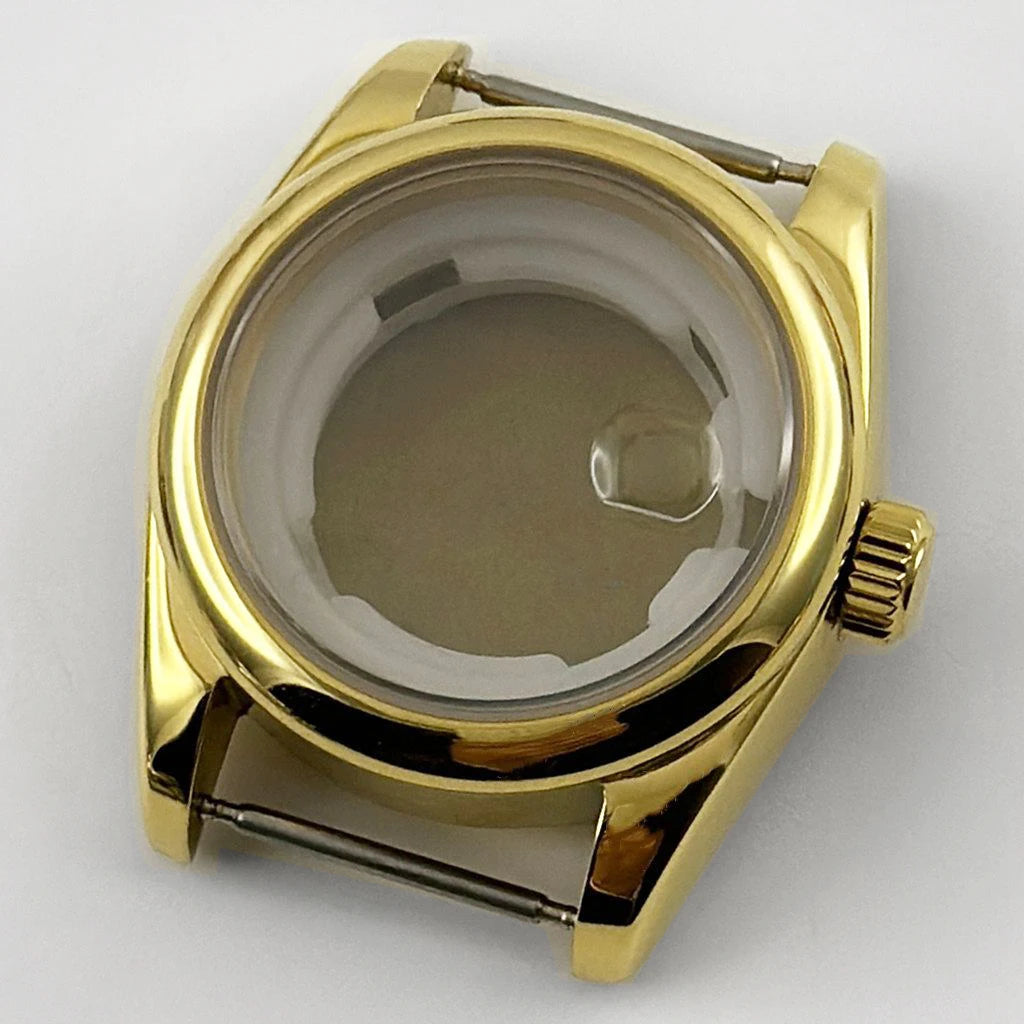 31MM Ladies Round Polished Fluted Bezel Sapphire Crystal Watch Case for NH05/06